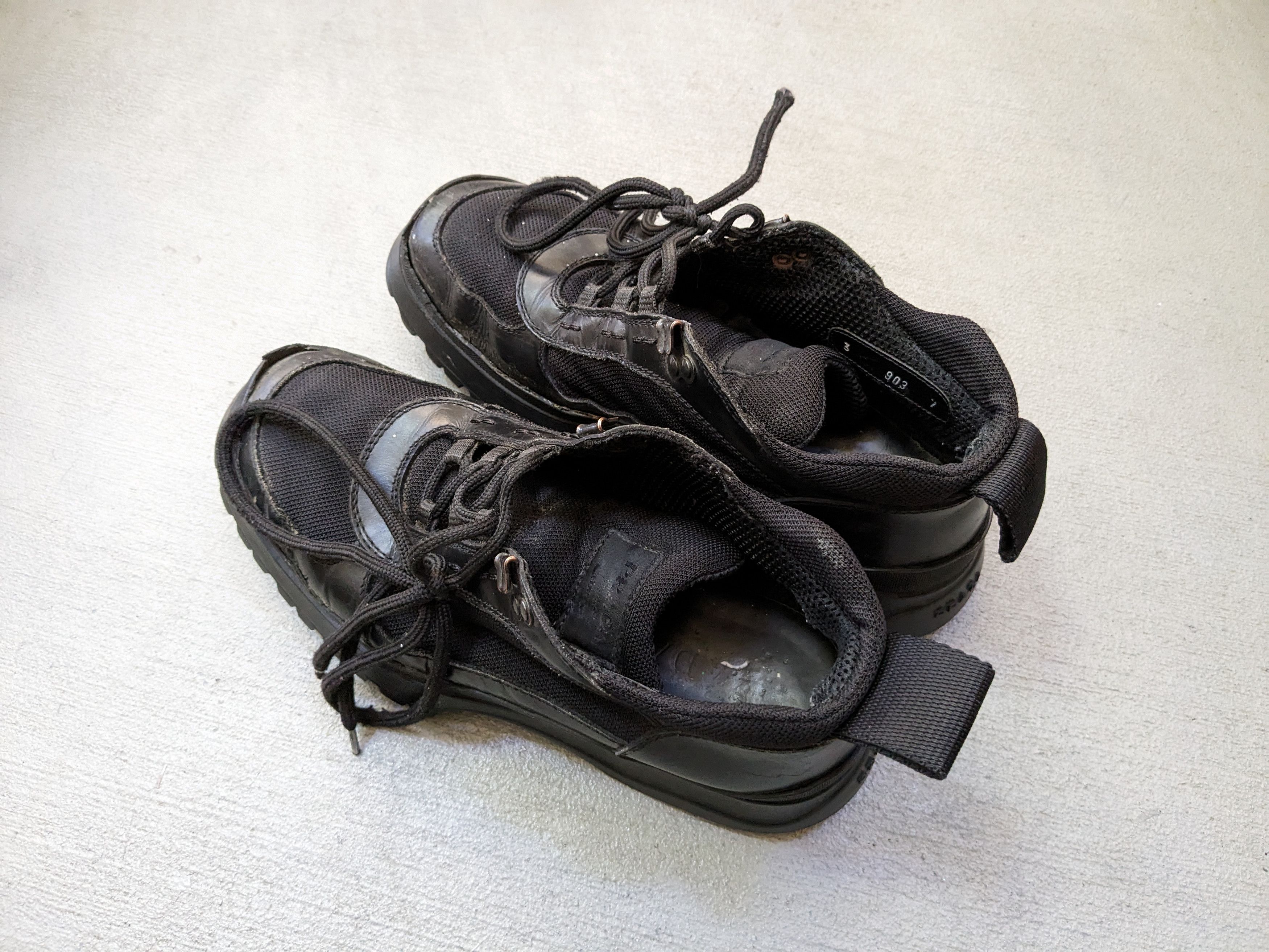 Prada Prada Shoes Black Size 8 Leather Nylon Techwear Lace Up FLAW Size US 8 / EU 41 - 17 Thumbnail