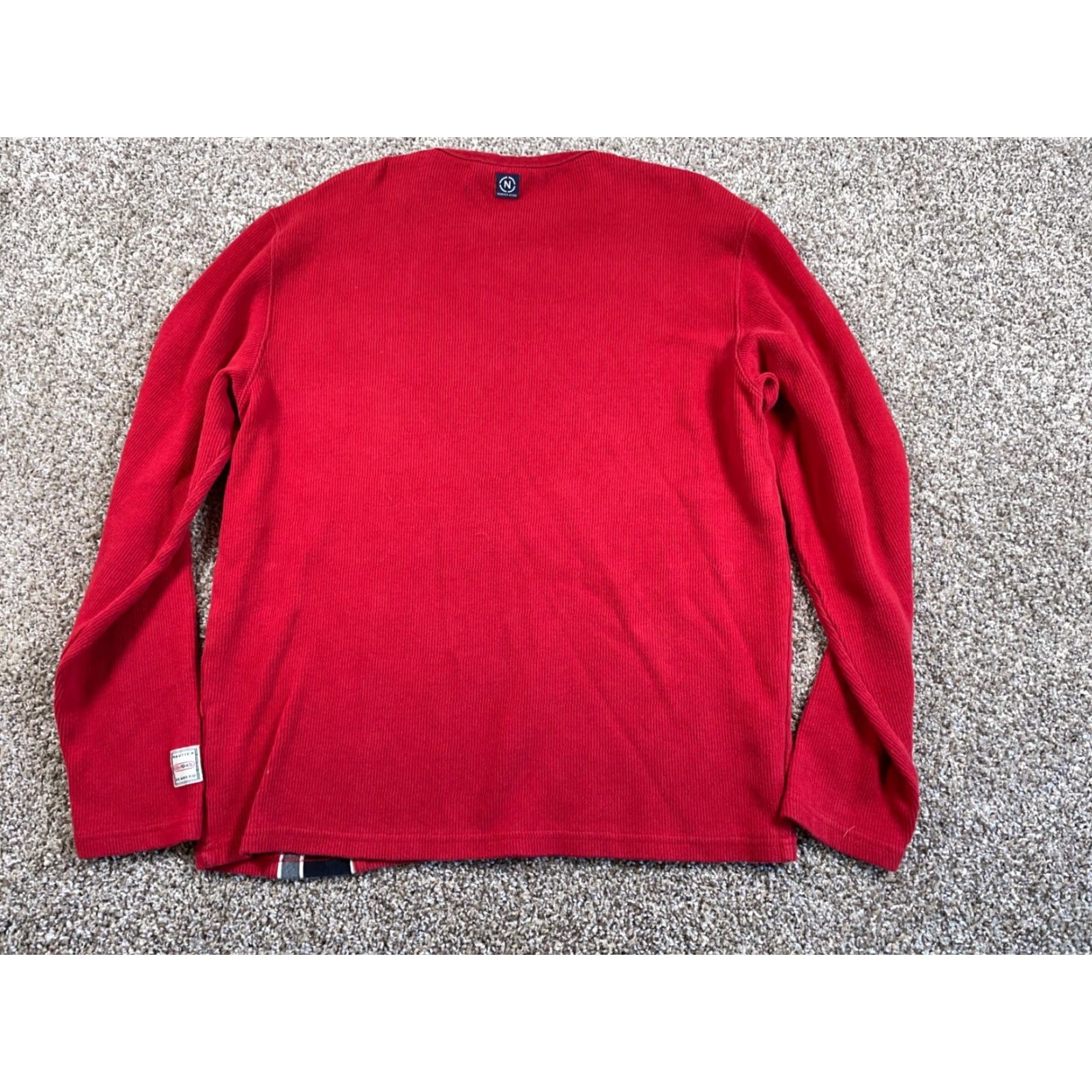 Nautica VINTAGE Nautica Ribbed Sweater Adult Large Red Striped Knit Pullover Casual Hipster Mens Size US L / EU 52-54 / 3 - 3 Thumbnail