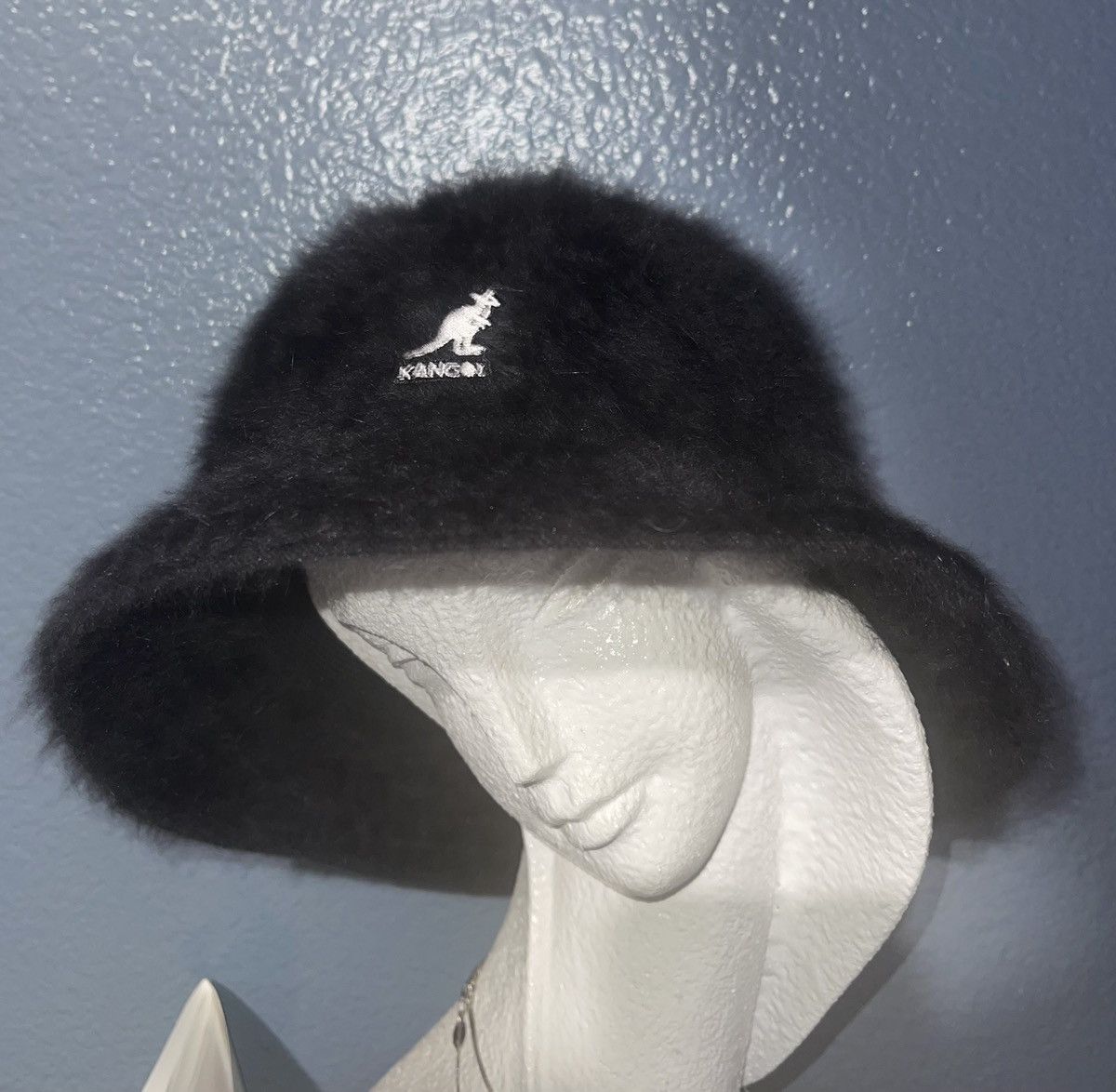 Vintage Black Rabbit hair Wool Fluffy Bucket Hat Kangol Kangol Furgora Vintage (Rabbit Fur/Angora Blend  main image 3