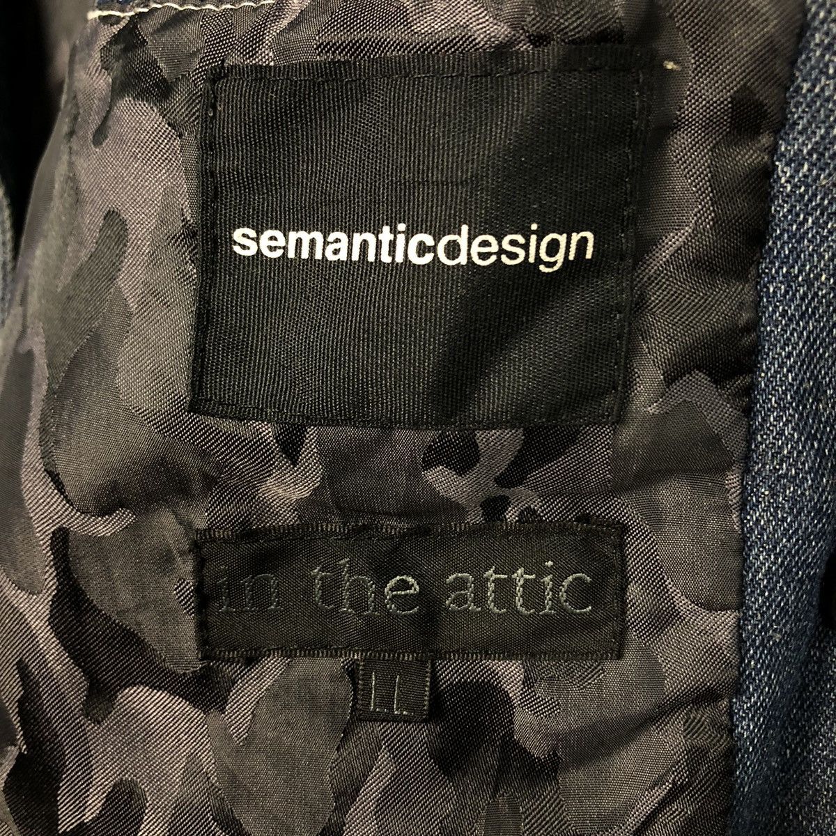 Hysteric Glamour 📌Denim Biker Jacket In The Attic Camouflage Blanket Punk Size US L / EU 52-54 / 3 - 18 Thumbnail