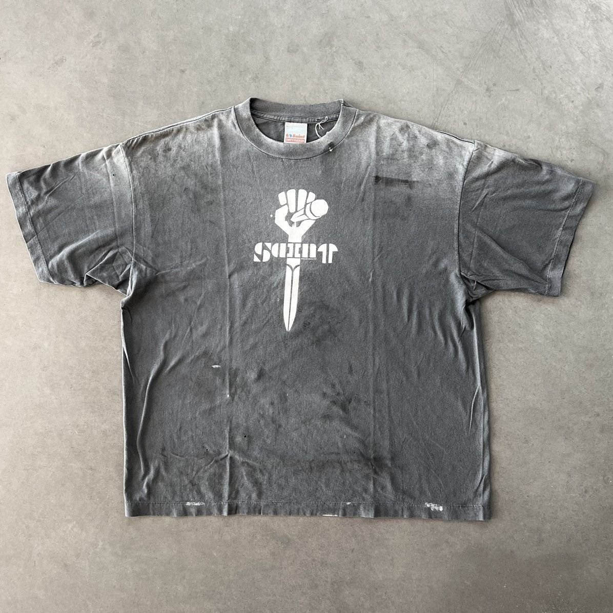 Saint Michael ❤️‍🔥 FIST TEE - POWER - SAINT MXXXXXX F/W 2025 Size US XXL / EU 58 / 5 - 7 Thumbnail