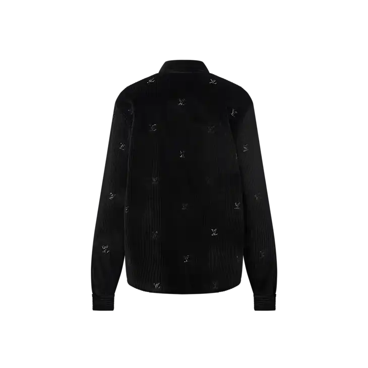 Louis Vuitton Long-Sleeved LV Blason Embellished Corduroy Shirt Size US XXL / EU 58 / 5 - 3 Thumbnail