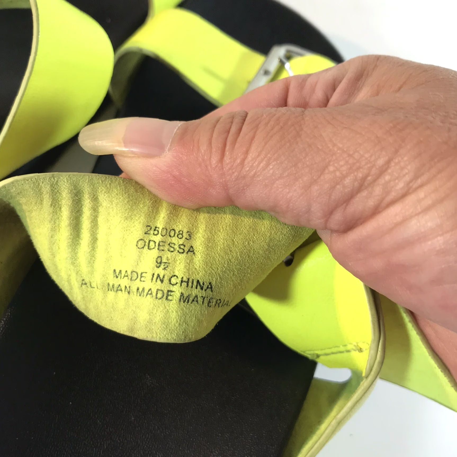 Vintage VINTAGE Limelight Odessa Slide Womens Size 9.5 Neon Yellow Adjustable Flat Casual Sandal Size US 9.5 / IT 39.5 - 2 Thumbnail