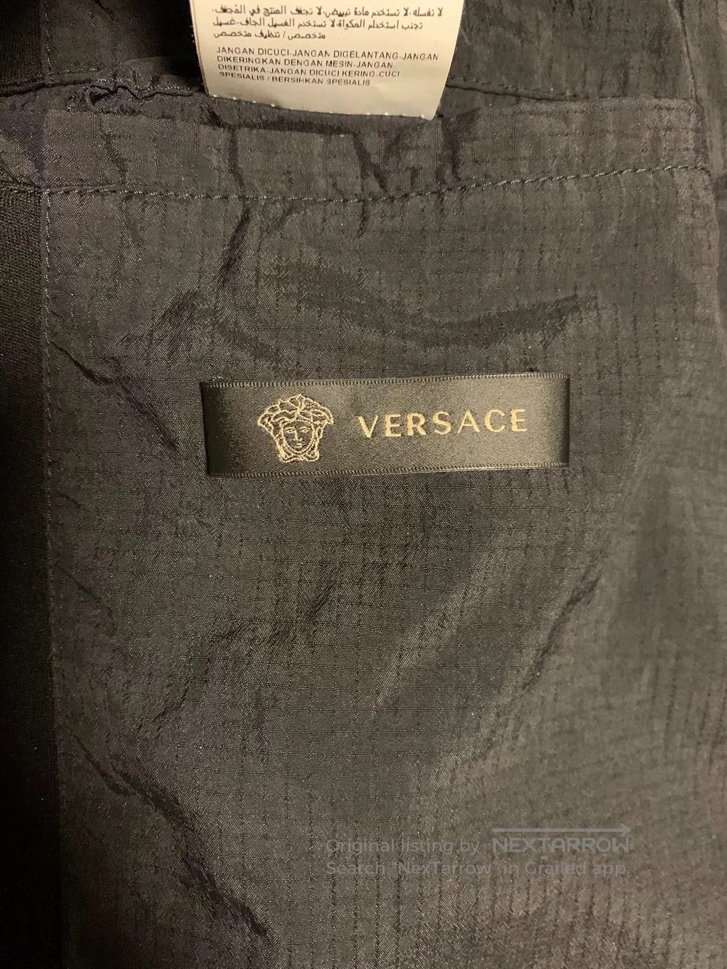 Versace Men's Leather Panel Jacket.