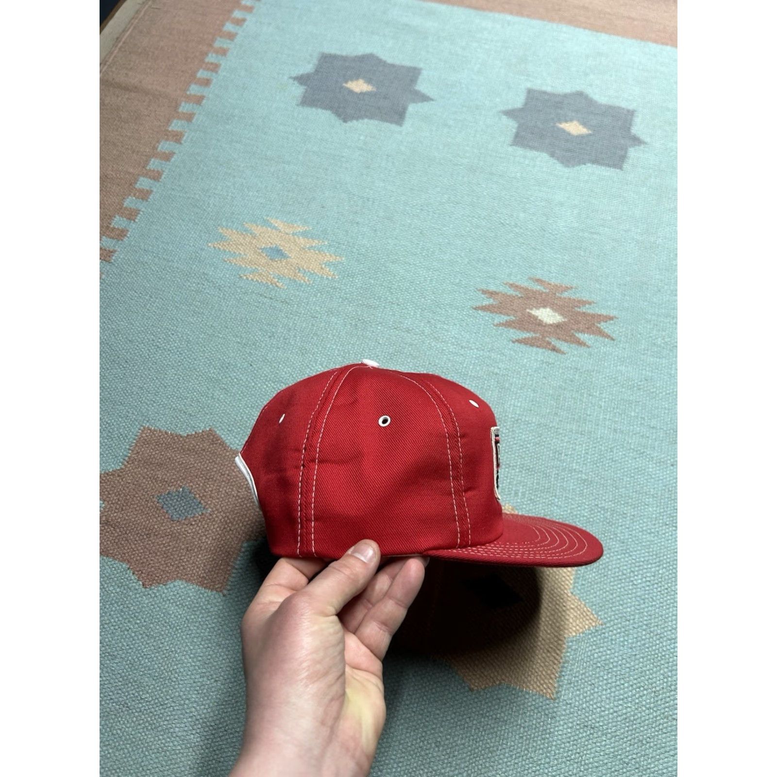 Vintage VINTAGE 80s Snapback Hat Cap Pag Seeds Patch Farm Feed Red Made in USA Horizon Men Adjustable USA Cap Hat Snapback Size ONE SIZE - 8 Thumbnail