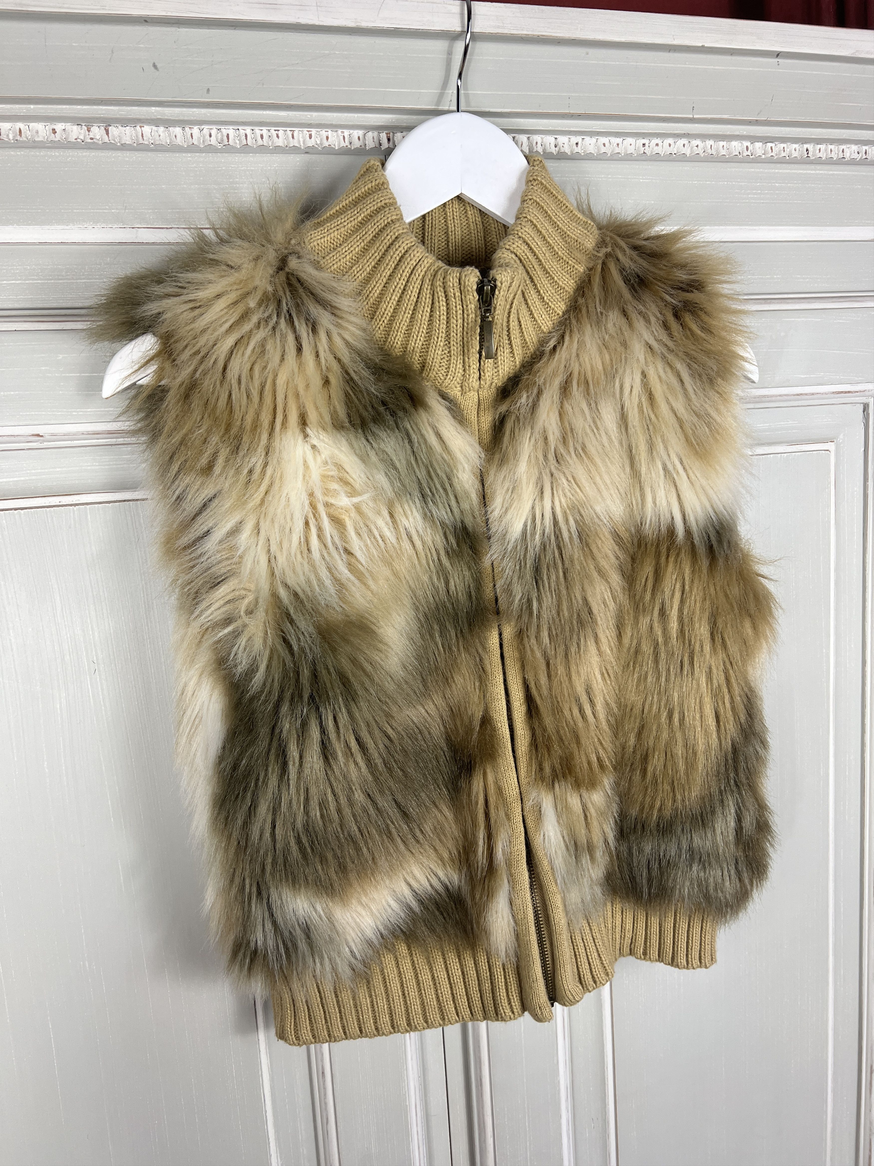 20471120 VINTAGE CROPPED FAUX FUR VEST MOHAIR 90S Y2K Size M / US 6-8 / IT 42-44 - 2 Thumbnail