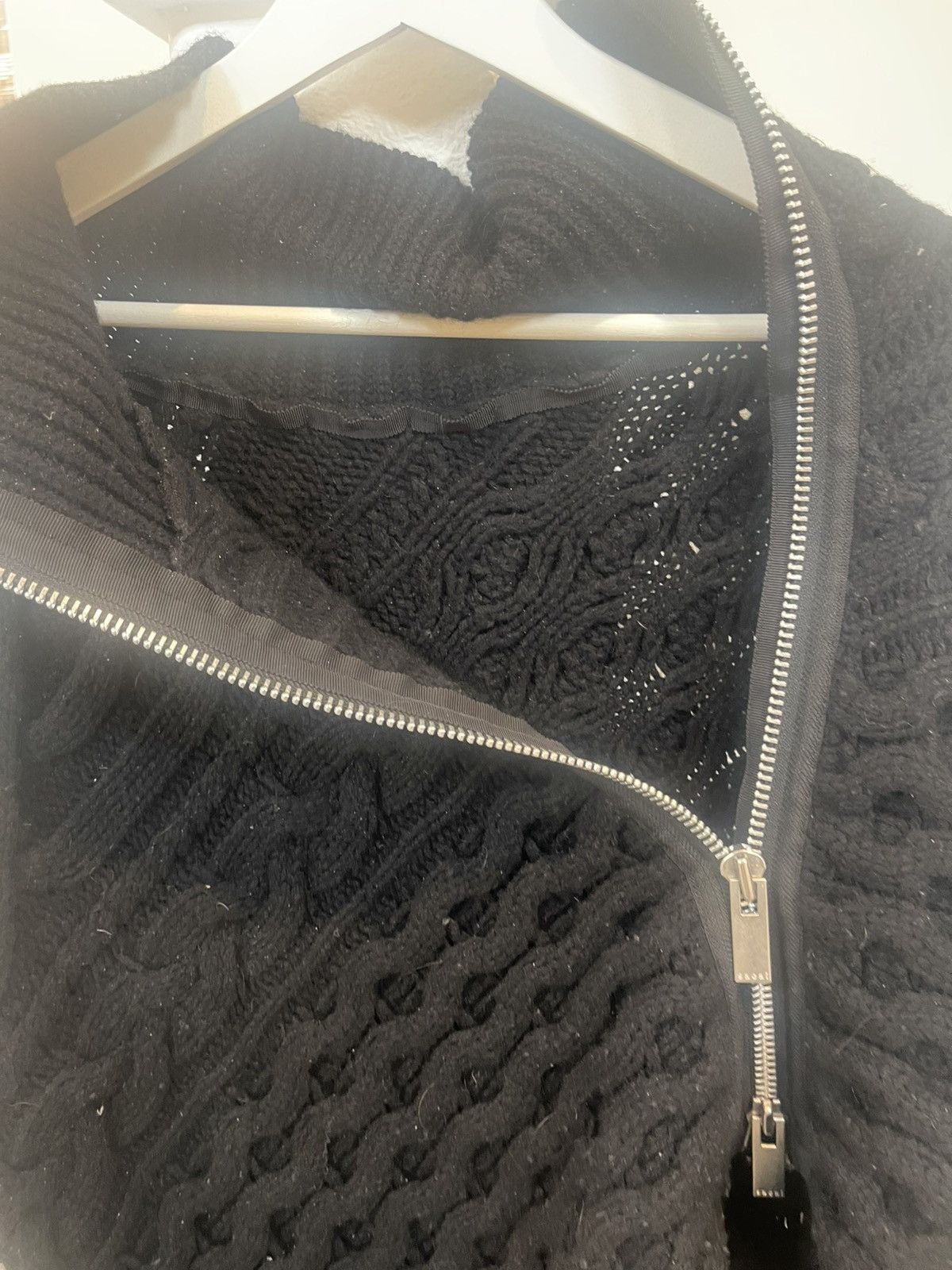 Sacai Sacai Black Asymmetric Turtleneck Sweater Size M / US 6-8 / IT 42-44 - 10 Thumbnail
