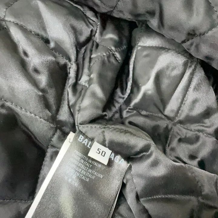 Balenciaga Balenciaga Logo Printed Biker Jacket Unisex Black 0079-2507 Size US L / EU 52-54 / 3 - 4 Thumbnail