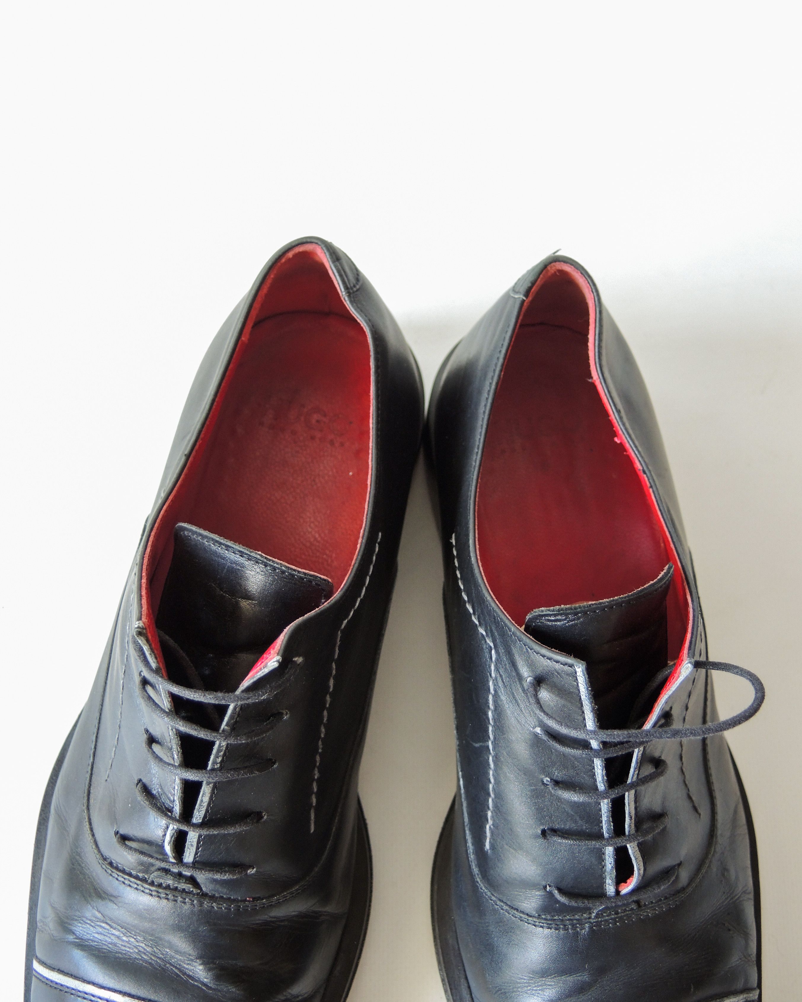 Hugo Boss Hugo Boss Men's Black Leather Dress Shoes EU 42 / US 9 Size US 9 / EU 42 - 9 Thumbnail
