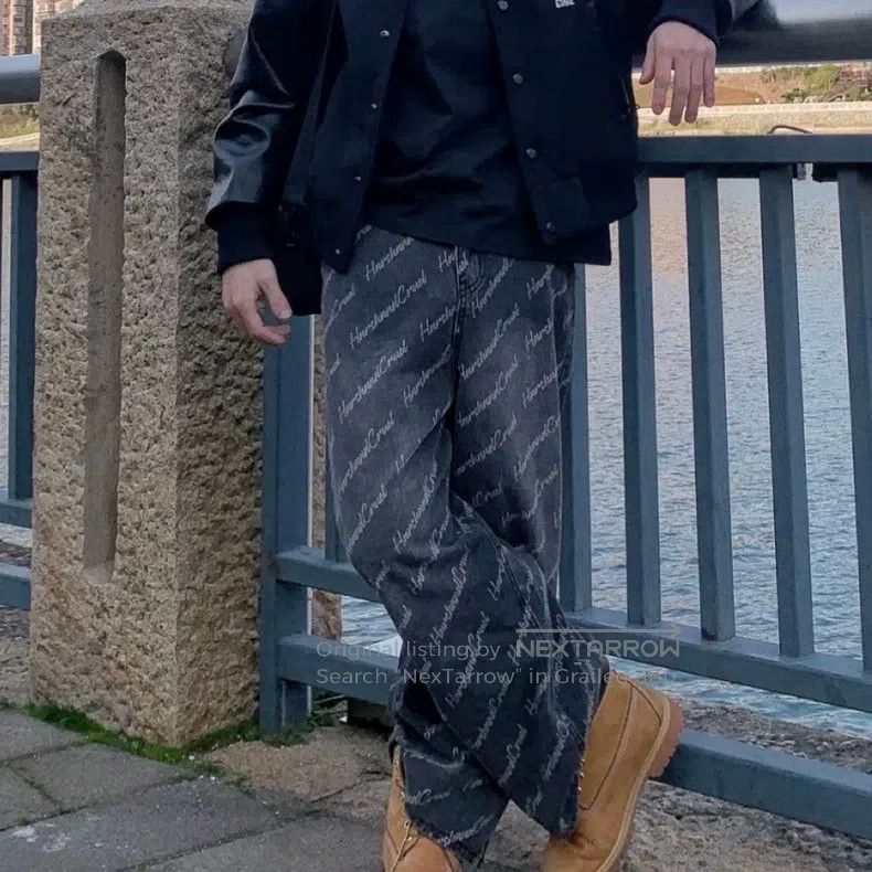 Balenciaga Balenciaga size S All-over Logo Black Denim Long Pants, Si Size US 27 - 6 Thumbnail