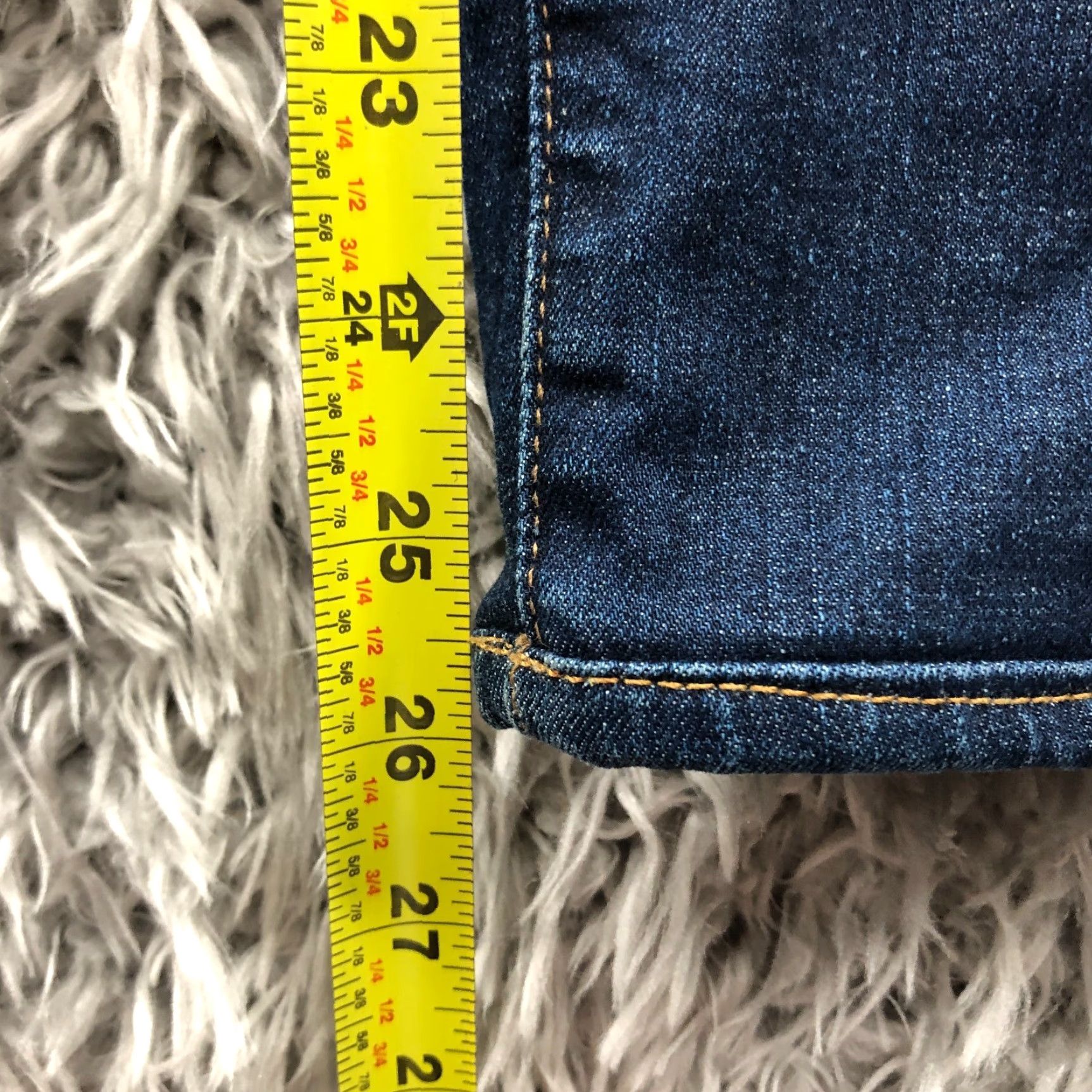 Madewell VINTAGE Madewell High Rise Skinny Jeans 25 Womens Dark Wash Blue Denim Size 42" / US 20 - 3 Thumbnail