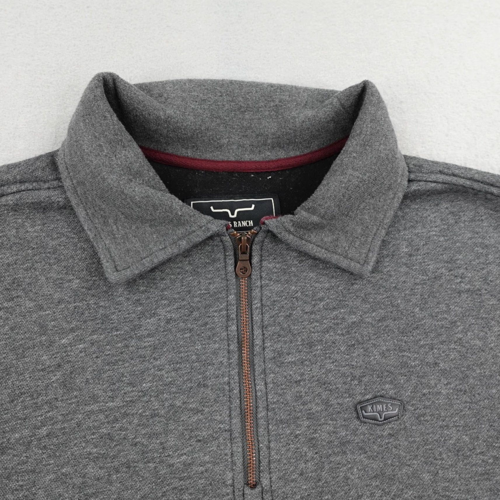 Vintage Kimes Ranch Sweatshirt Mens XL Gray 1/4 Zip QZ Pullover Sweater Western Rodeo Size US XL / EU 56 / 4 - 2 Thumbnail
