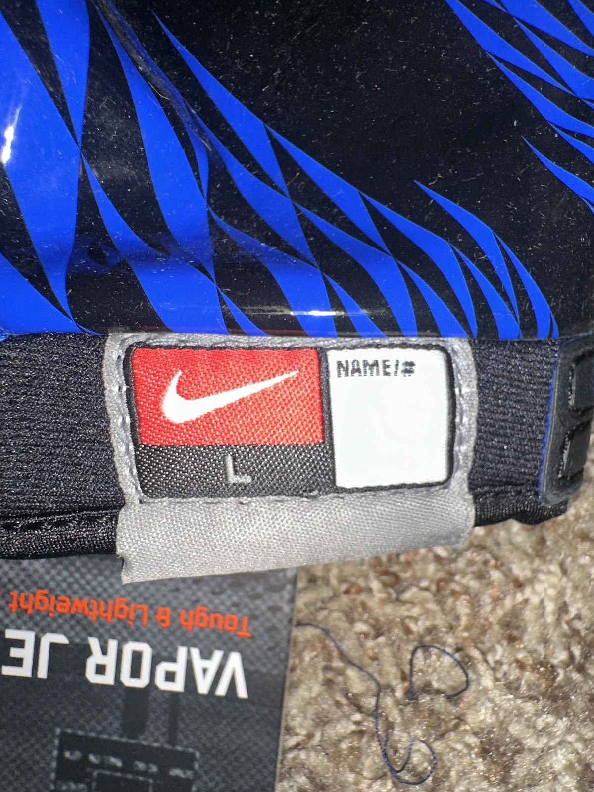 Nike VINTAGE Nike Men’s VaporJet Magnigrip Football Receiver Blue Gloves 2009 Size ONE SIZE - 8 Thumbnail