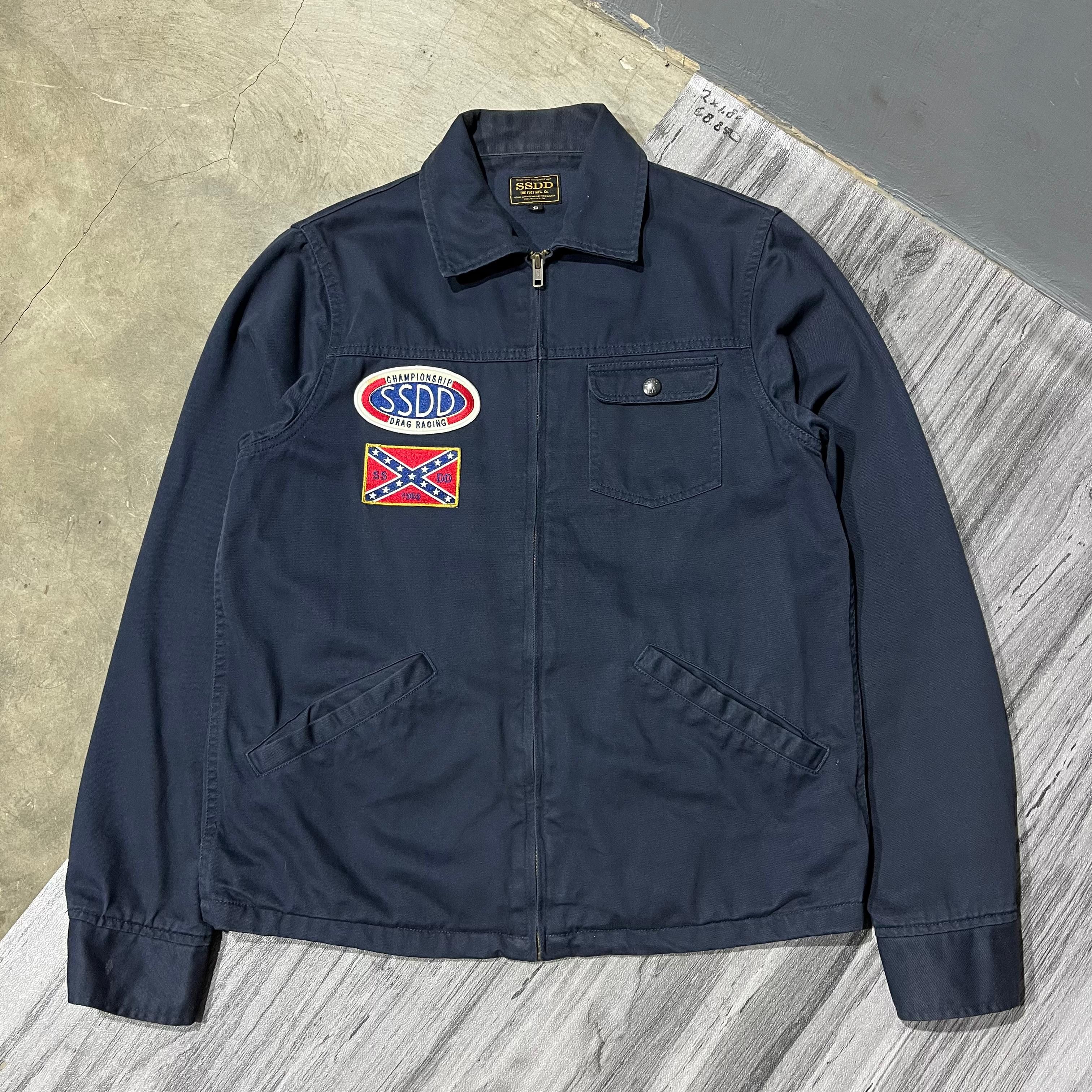 image of Fuct Ssdd Pit Crew Jacket in Navy, Men's (Size Small)