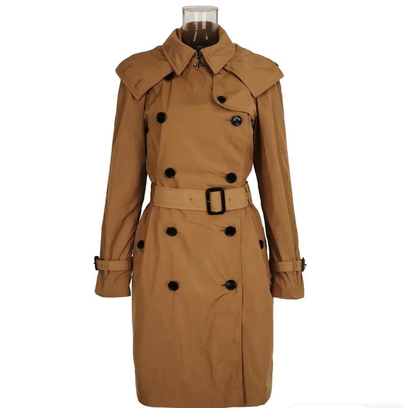 Burberry Burberry Mid-Length Khaki Cotton Trench Coat Size M / US 6-8 / IT 42-44 - 1 Thumbnail