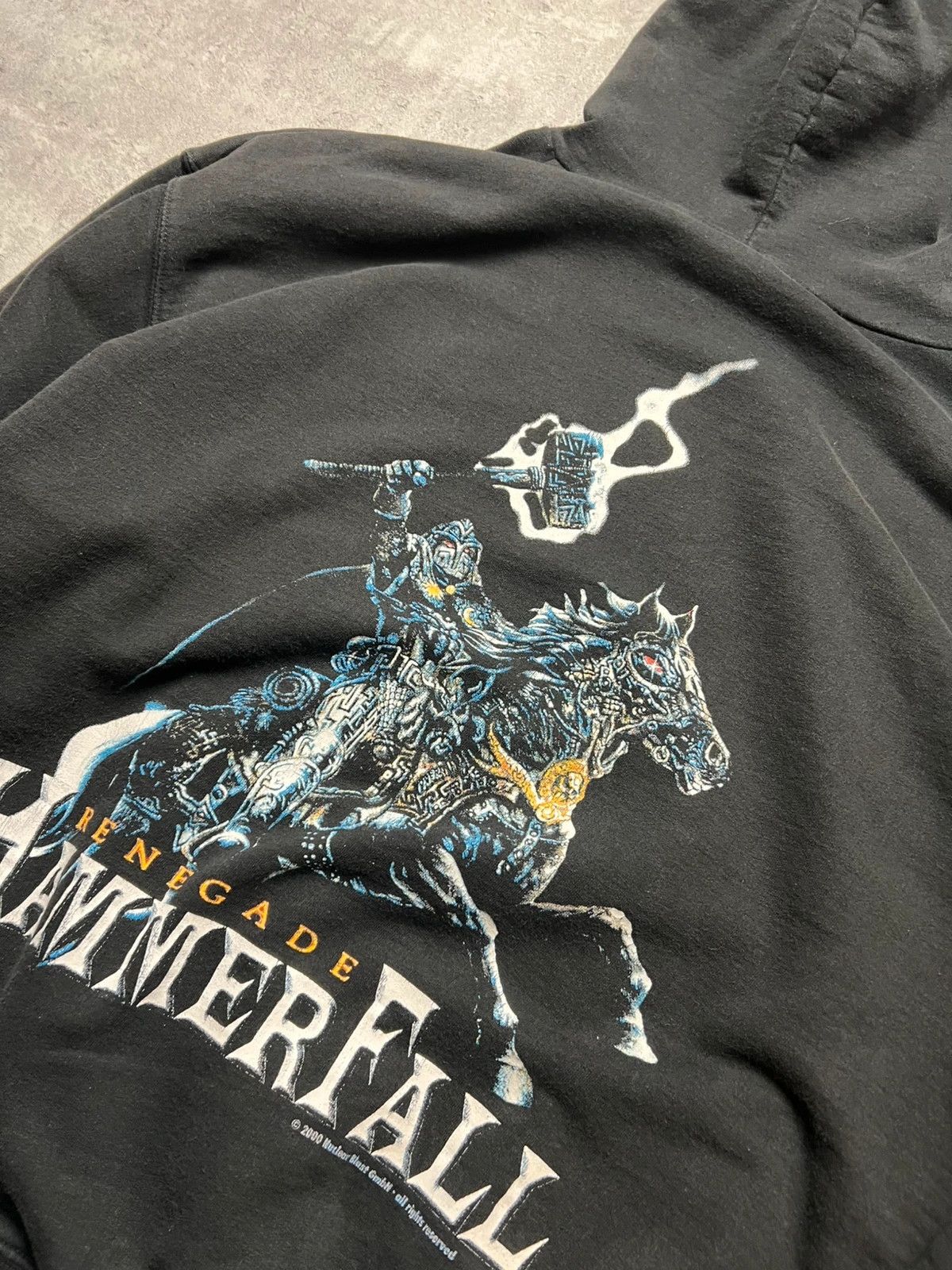 Vintage Hammerfall black vintage hoodie from 2000s power metal Size US XL / EU 56 / 4 - 3 Thumbnail