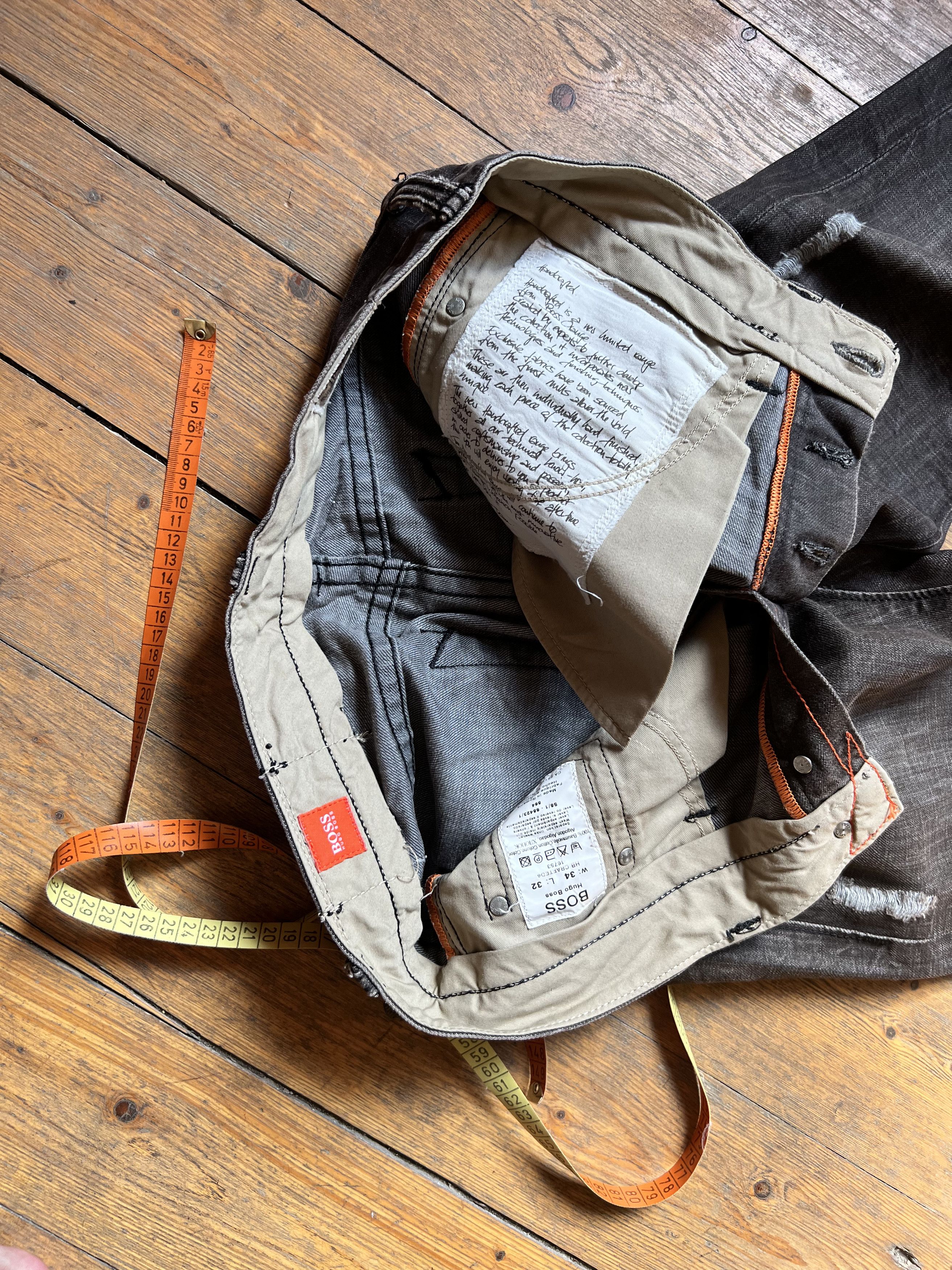 Hugo Boss Hugo Orange Line Distressed Repaired Jeans Pants Size US 34 / EU 50 - 10 Thumbnail