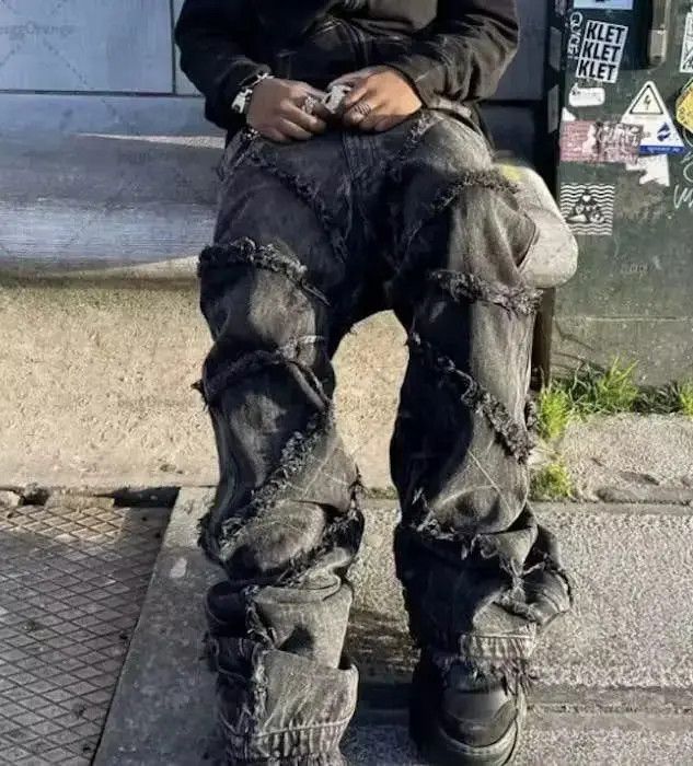 Versatile Distressed Denim Pant