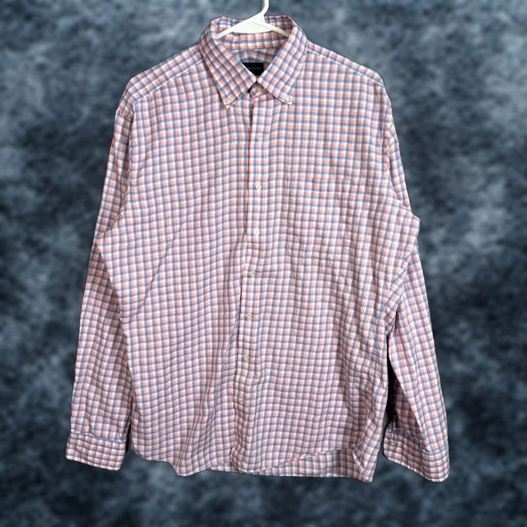 Proper Cloth Proper Cloth Mens Large Long Sleeve Checkered Shirt Blue Size US L / EU 52-54 / 3 - 1 Thumbnail
