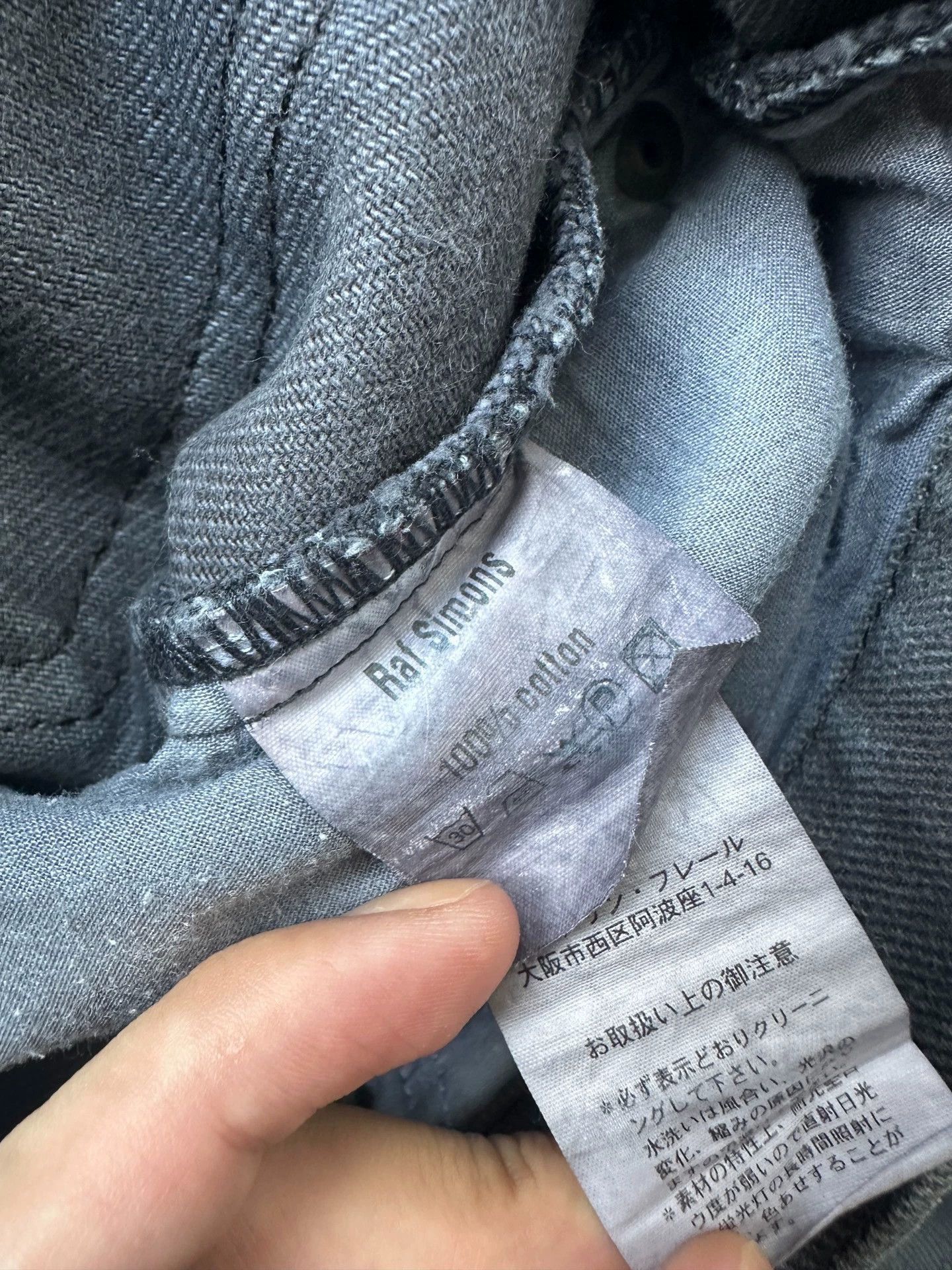 Raf Simons Raf Simons AW03'closer' slim black grey denim pants-2505 Size US 30 / EU 46 - 7 Thumbnail