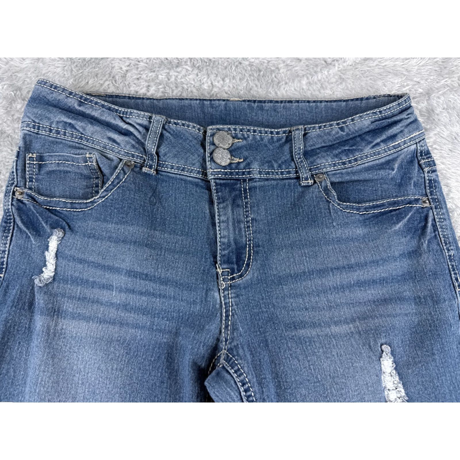 Faded Glory VINTAGE Faded Glory Jeans Women 12P Denim Bootcut Stretch Mid Rise 30x29 Blue Pants Ladies Boys? Size 34" / US 12 / IT 48 - 4 Thumbnail