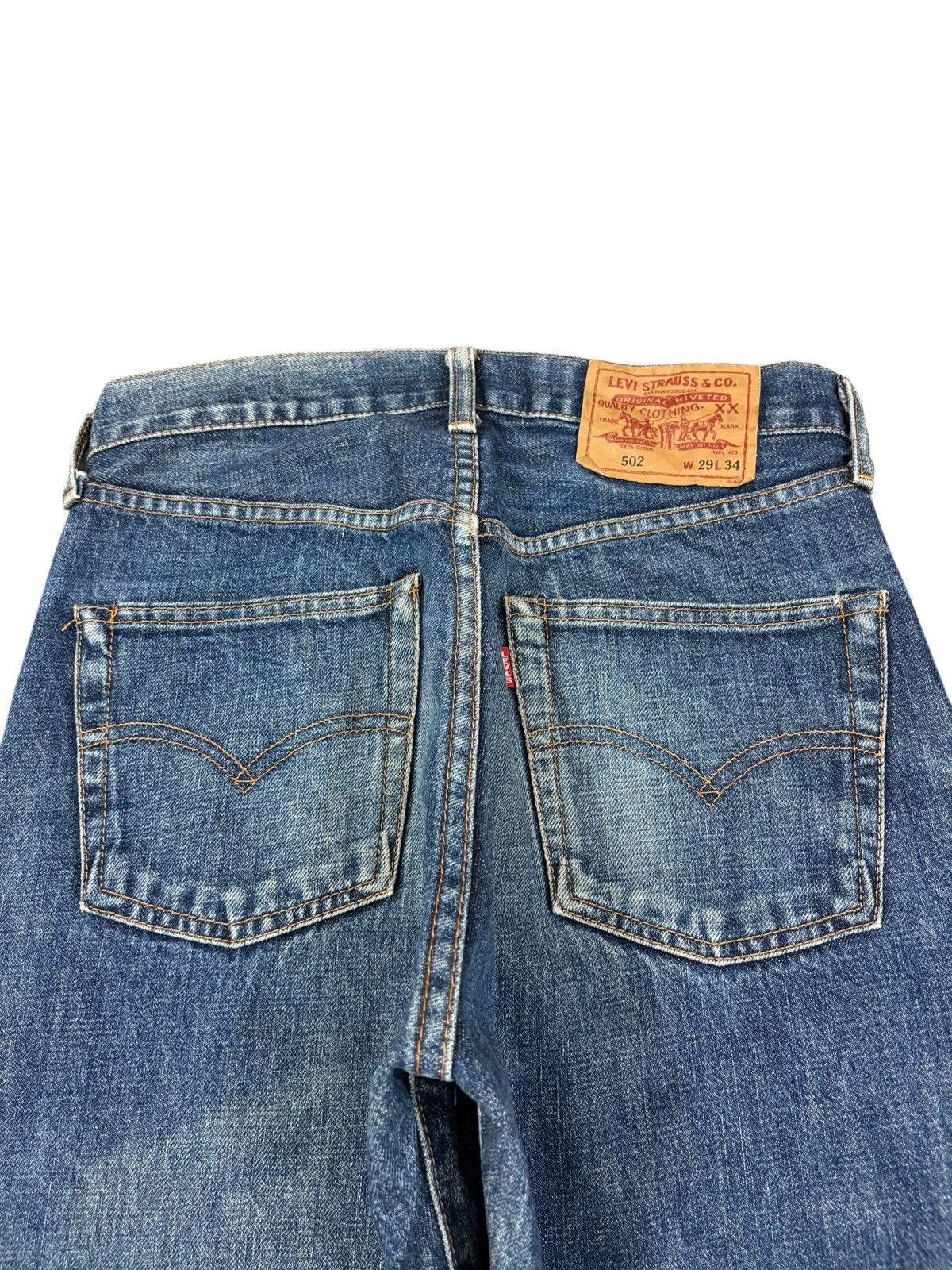 Levi's Vintage 80s Levi’s 502 Big E Selvedge Baggy Jeans Size US 28 / EU 44 - 9 Thumbnail