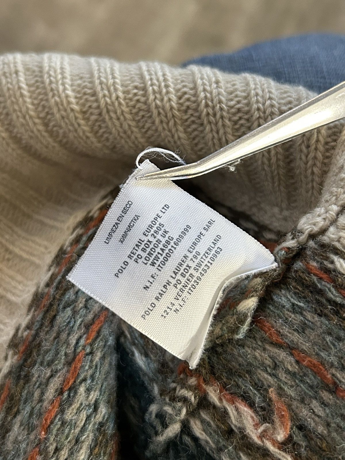 RRL Ralph Lauren Mended Wool HandKnit Sweater SZ S Size US S / EU 44-46 / 1 - 10 Thumbnail