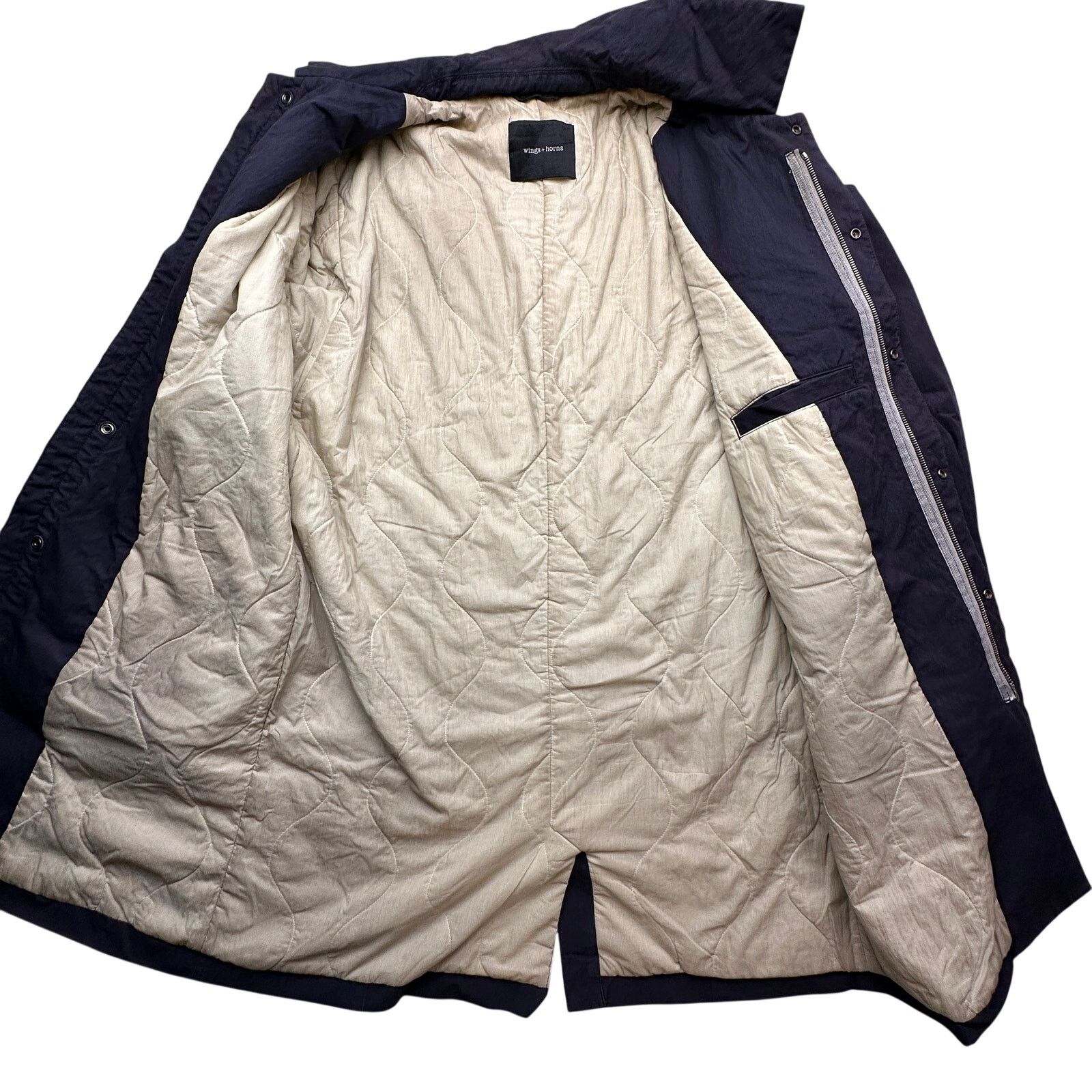 Wings + Horns Wings + Horns Alpha Mac Coat Navy Mens Large Size US L / EU 52-54 / 3 - 11 Thumbnail