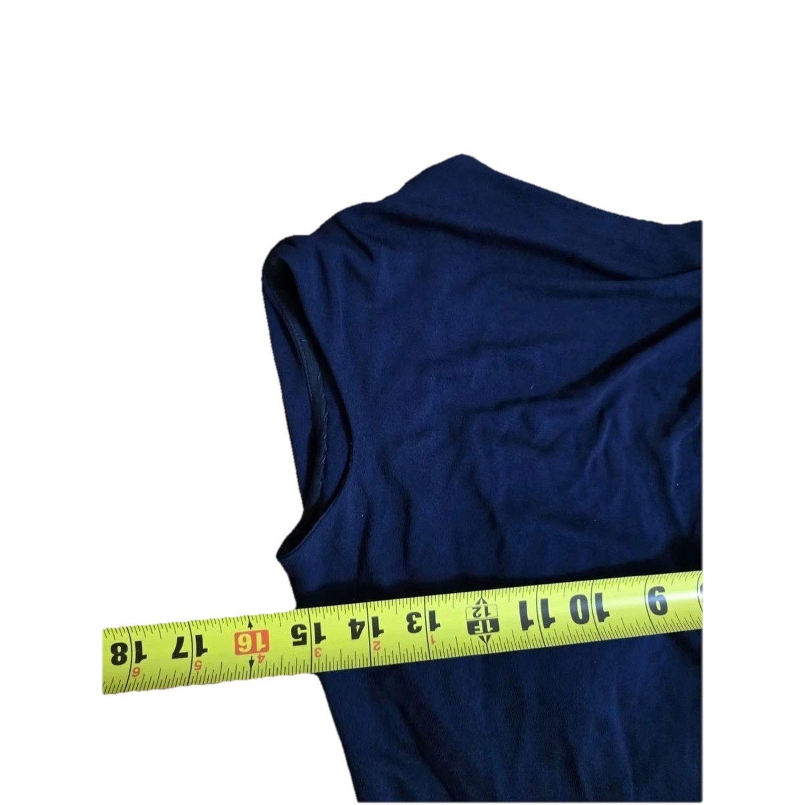 Halston Heritage Halston Giovanna Navy Maxi Dress Women Size 6 A001291 Size S / US 4 / IT 40 - 4 Thumbnail