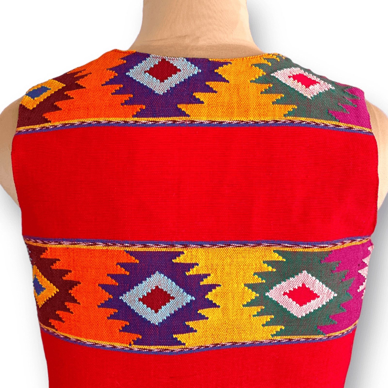 Orvis Vintage Orvis Southwestern Vest Red Geometric Cotton Medium Size M / US 6-8 / IT 42-44 - 8 Thumbnail