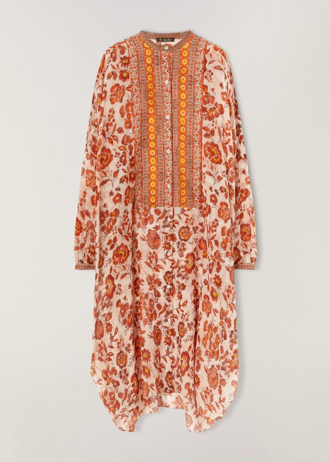 Loro Piana o1srvl11e0824 Mila Flower Midi Dress in Multicolor Size XL / US 12-14 / IT 48-50 - 1 Thumbnail