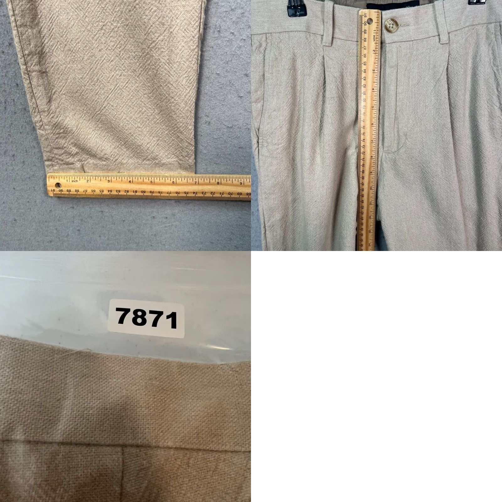 Abercrombie & Fitch Abercrombie & Fitch Mens 30 x 26 Beige Pleated Cotton Blend Pants Shirt? Size US 30 / EU 46 - 8 Thumbnail