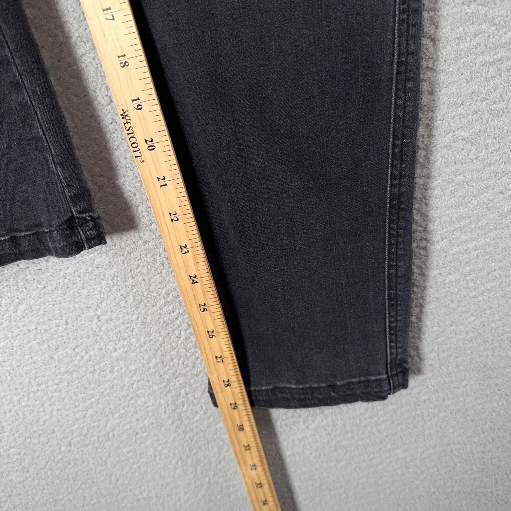 Spanx Spanx Jeans Womens L Black High Rise Straight Leg Shaping Stretch Denim Pants Size 36" / US 14 / IT 50 - 6 Thumbnail
