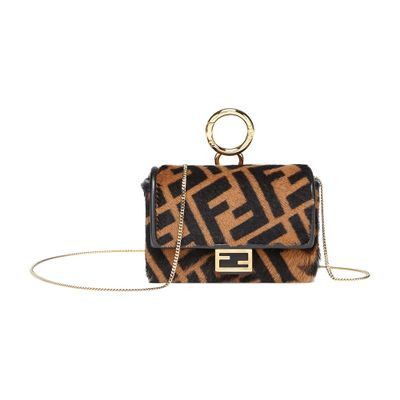 Fendi o1s1wg111125 Size: OS/ Nano Baguette Charm in Beige/Black Size ONE SIZE - 1 Preview