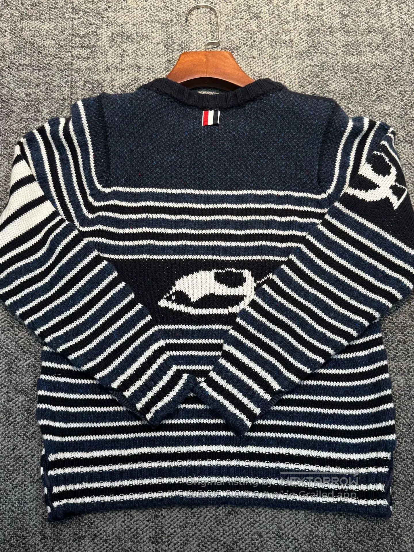 Thom Browne Thom Browne Striped Logo Sweater. Size US L / EU 52-54 / 3 - 3 Thumbnail