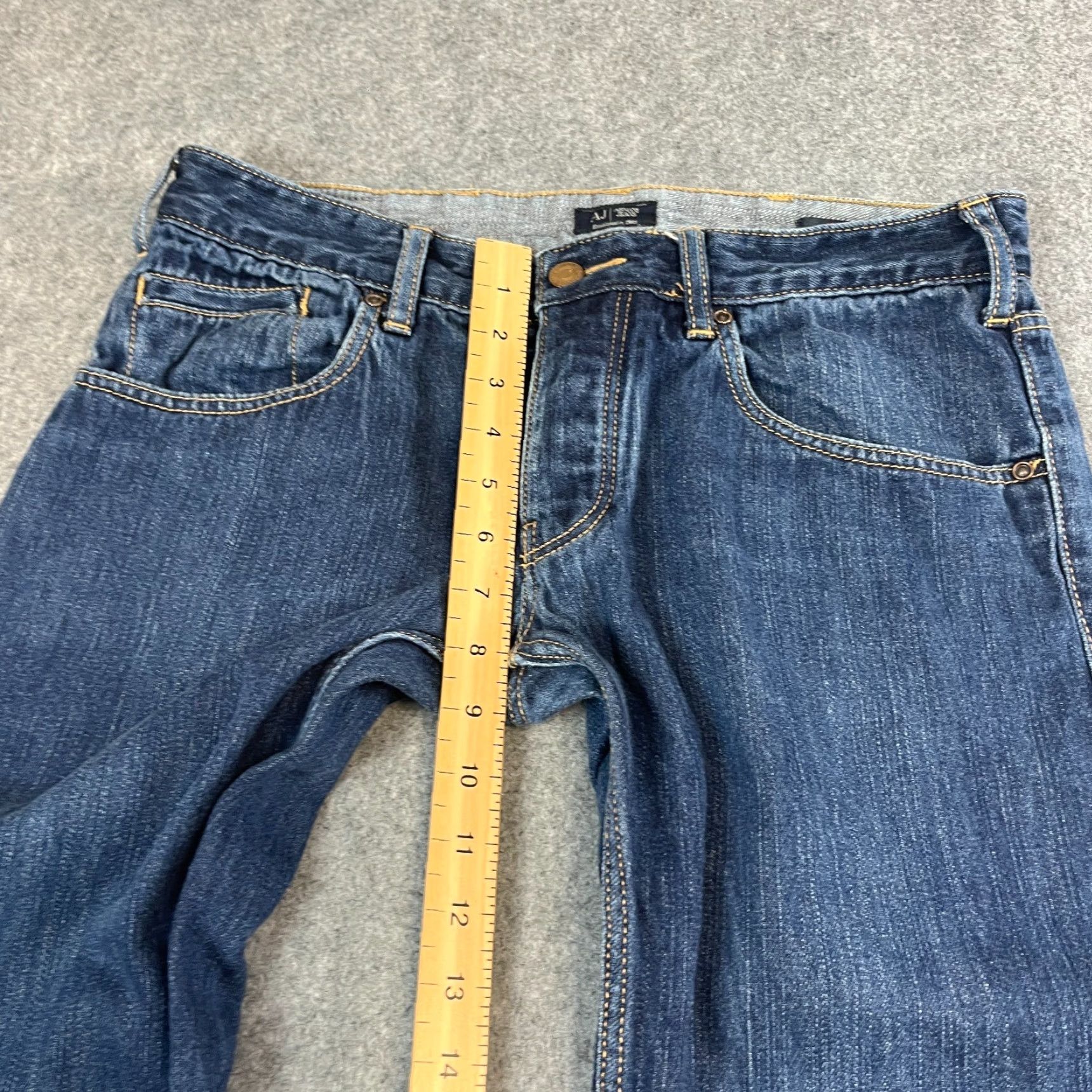 Vintage Armani Jeans Jeans Slim Straight 32 32 Dark Wash Blue 100% Cotton GA Mens Size US 32 / EU 48 - 5 Thumbnail