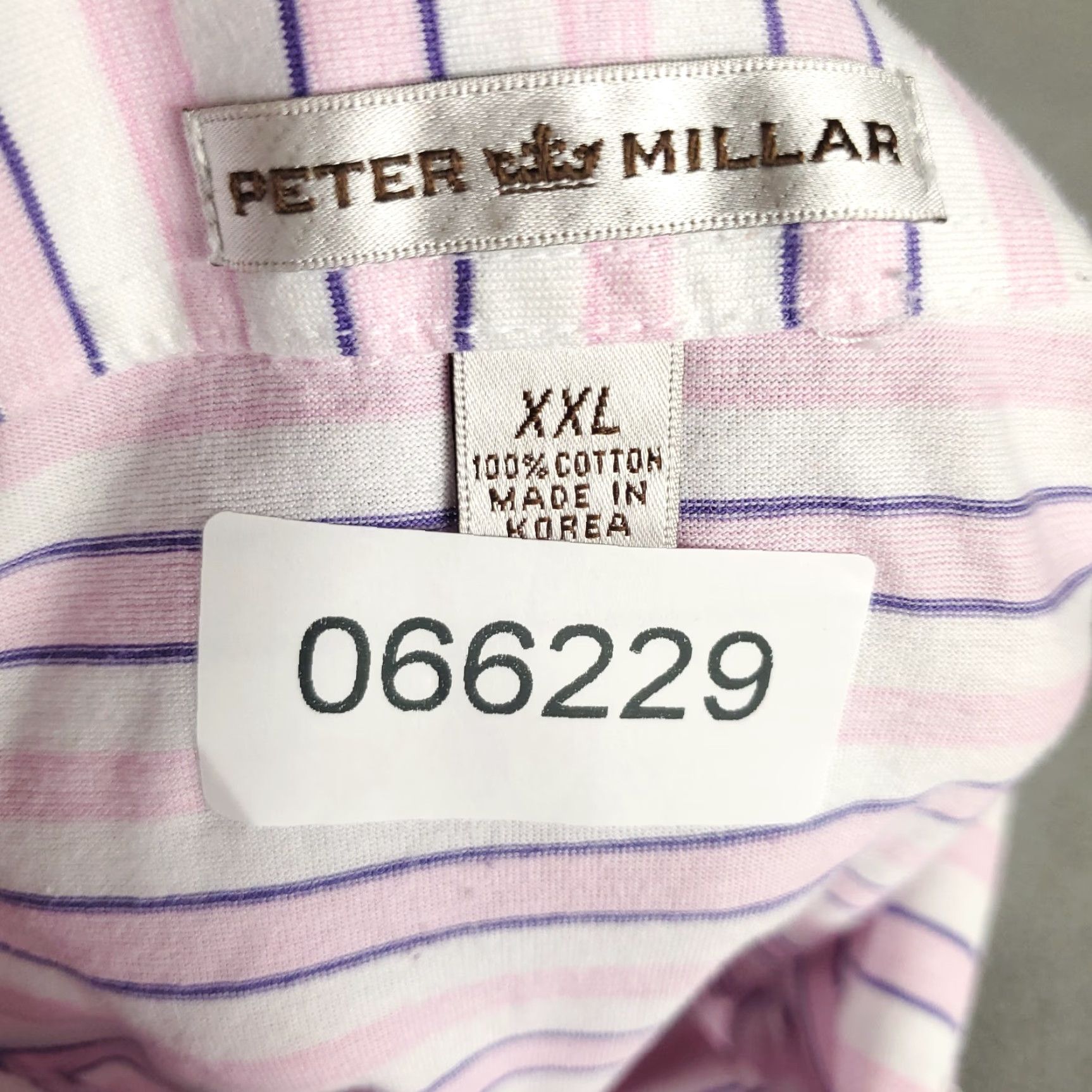 Peter Millar Peter Millar Polo Shirt Mens 2XL Pink Striped Cotton Golf Casual Short Sleeve Size US XXL / EU 58 / 5 - 6 Thumbnail