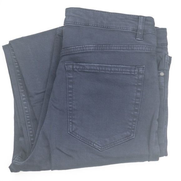 H&M H&M Dark Blue Stretchy High Waisted Denim Pants Size 30" / US 8 / IT 44 - 4 Thumbnail