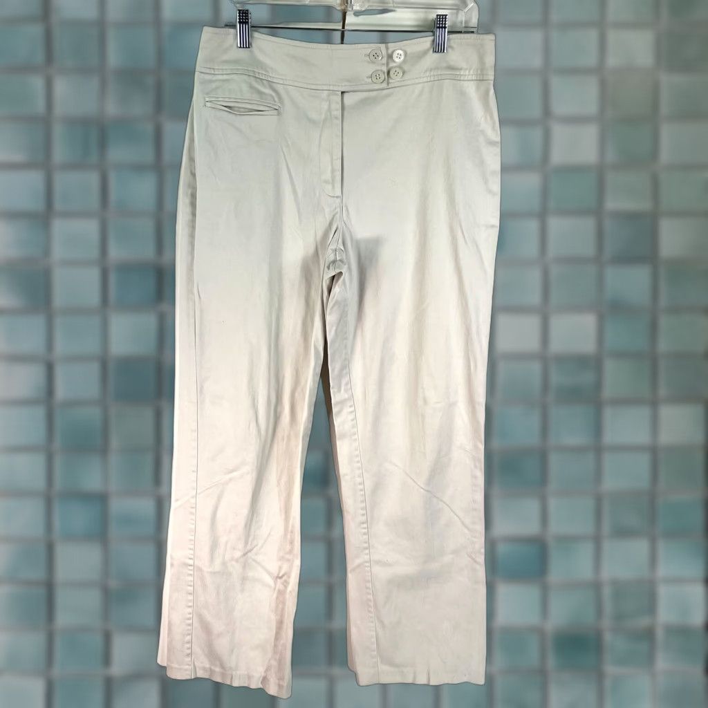 Vintage Chico's Crop Capris Pants Women Size 2 Beige 32X31 Size 26" / US 2 / IT 38 - 1 Thumbnail