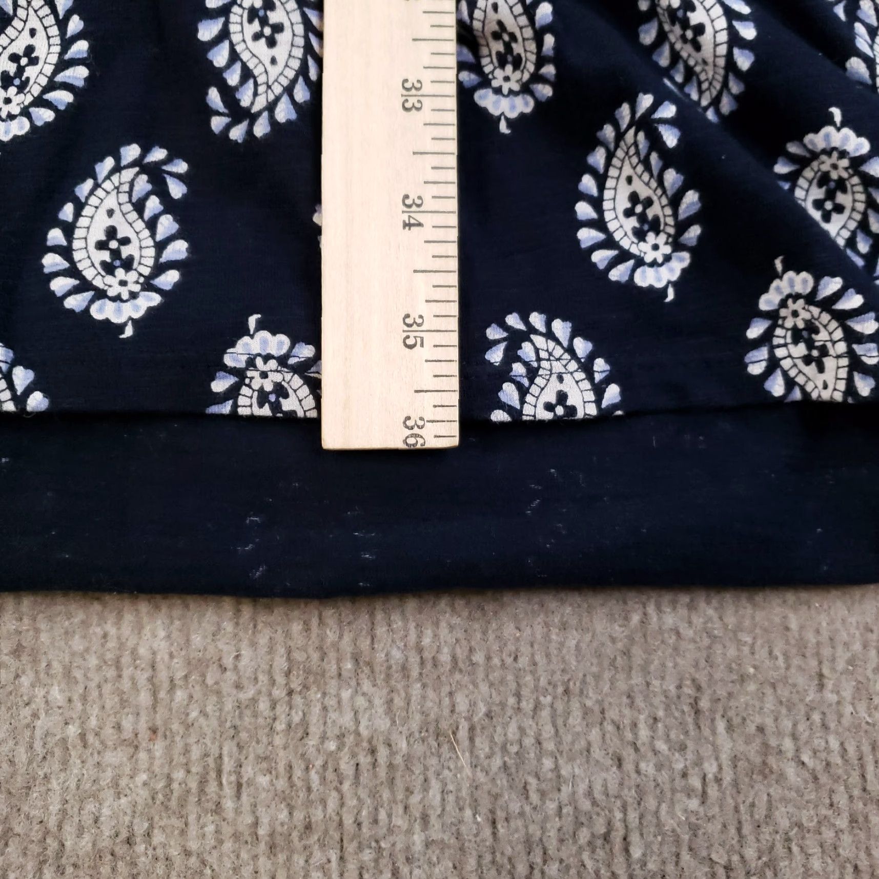 J. Jill J. Jill Dress Womens Small Blue White Paisley Flowy Short Sleeve Pockets Knit Size 28" / US 6 / IT 42 - 5 Thumbnail