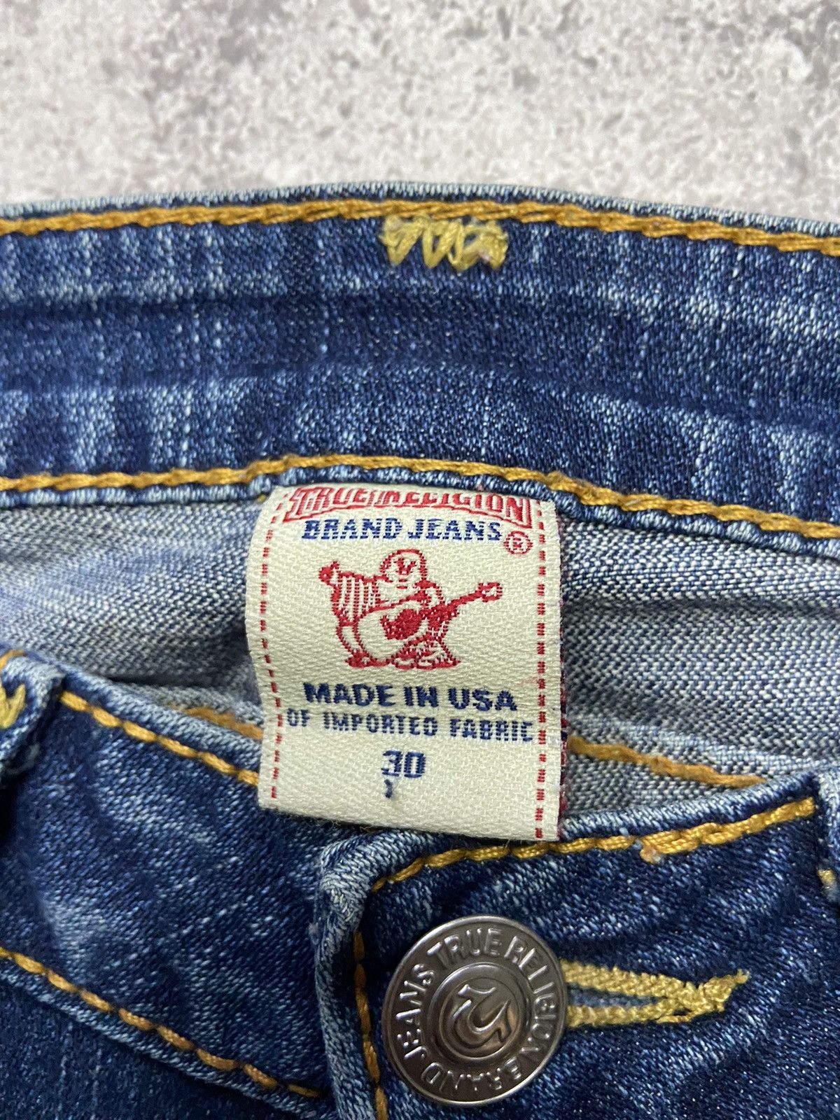 Hysteric Glamour × Japanese Brand × True Religion Flared TRUE RELIGION with Orange Stitching Low Rise jeans Size 30" / US 8 / IT 44 - 9 Thumbnail