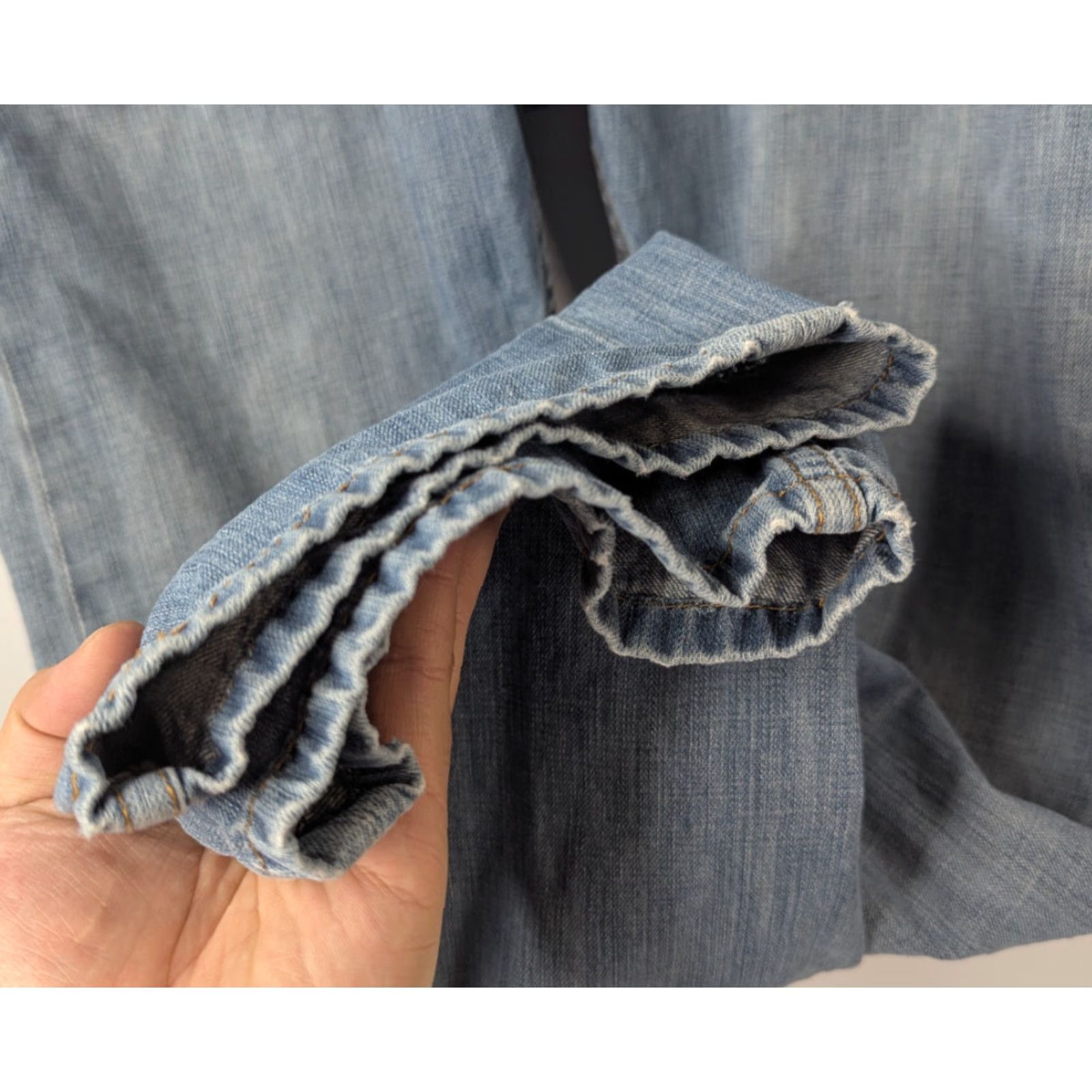 Levi's Levi's 505 Jeans Mens 36x29 Denim Medium Wash Regular Fit Distressed Jeans Pants 5-Pocket Levi's 500 Series Blue Mens 90s City Hipster Vintage: No Size US 36 / EU 52 - 5 Thumbnail