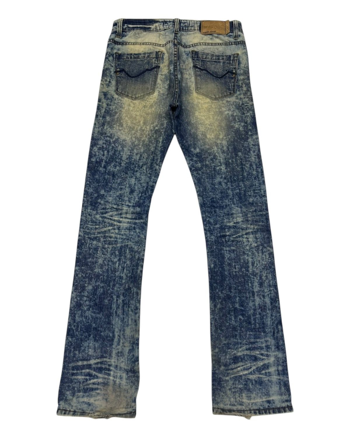 If Six Was Nine OG🔥NAKED JEANS BLEACH ROCKSTAR SLIM FLARE DENIM JEANS Size US 31 - 2 Thumbnail