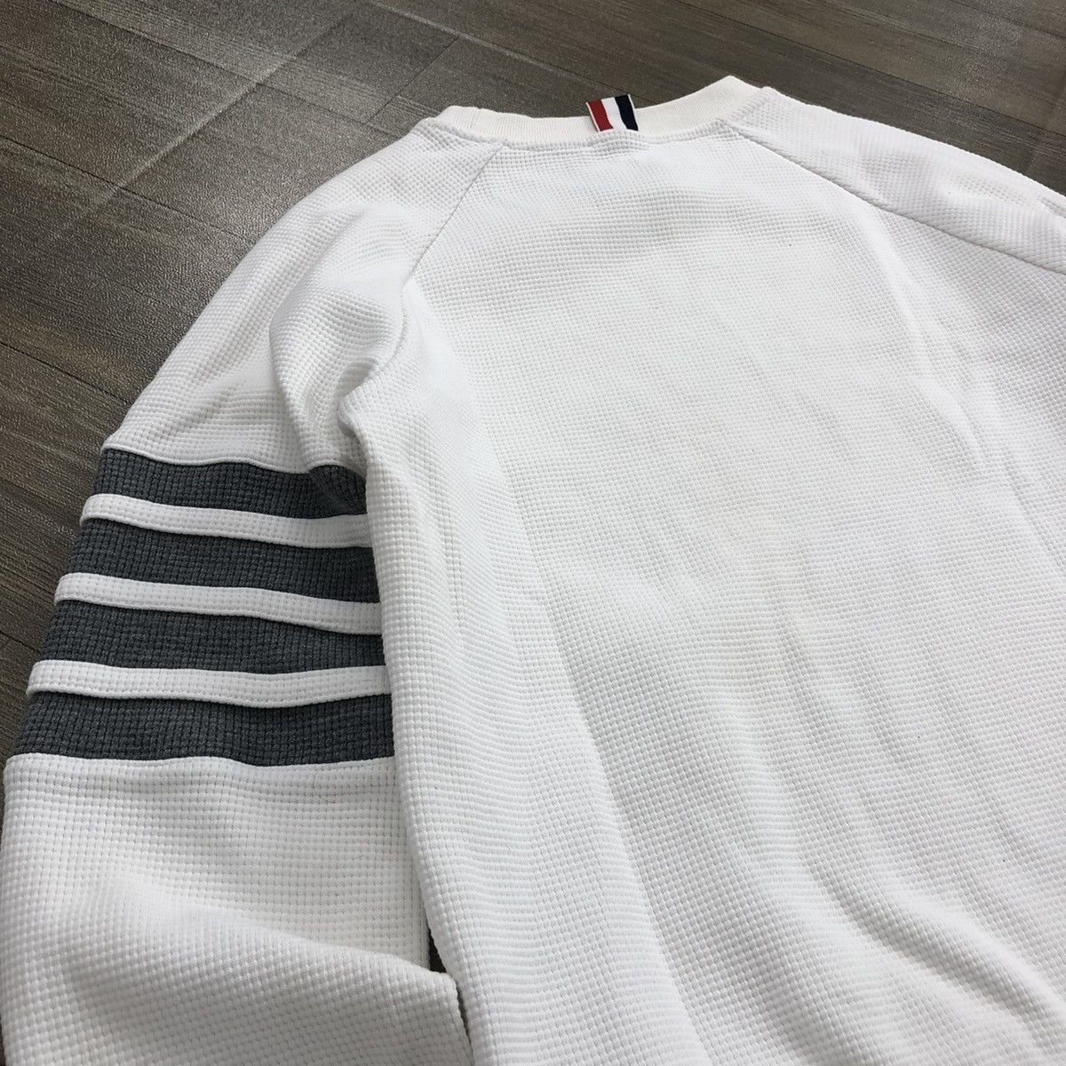 Thom Browne 🇮🇹Vintage Thom Browne Wafle 4 Bar Striped Luxury Sweatshirt Size US S / EU 44-46 / 1 - 10 Thumbnail
