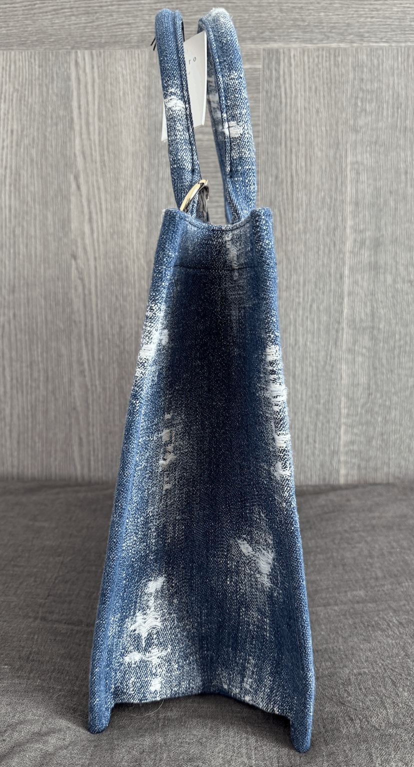 Sandro Sandro Kasbah Distressed Denim Tote Size ONE SIZE - 4 Thumbnail