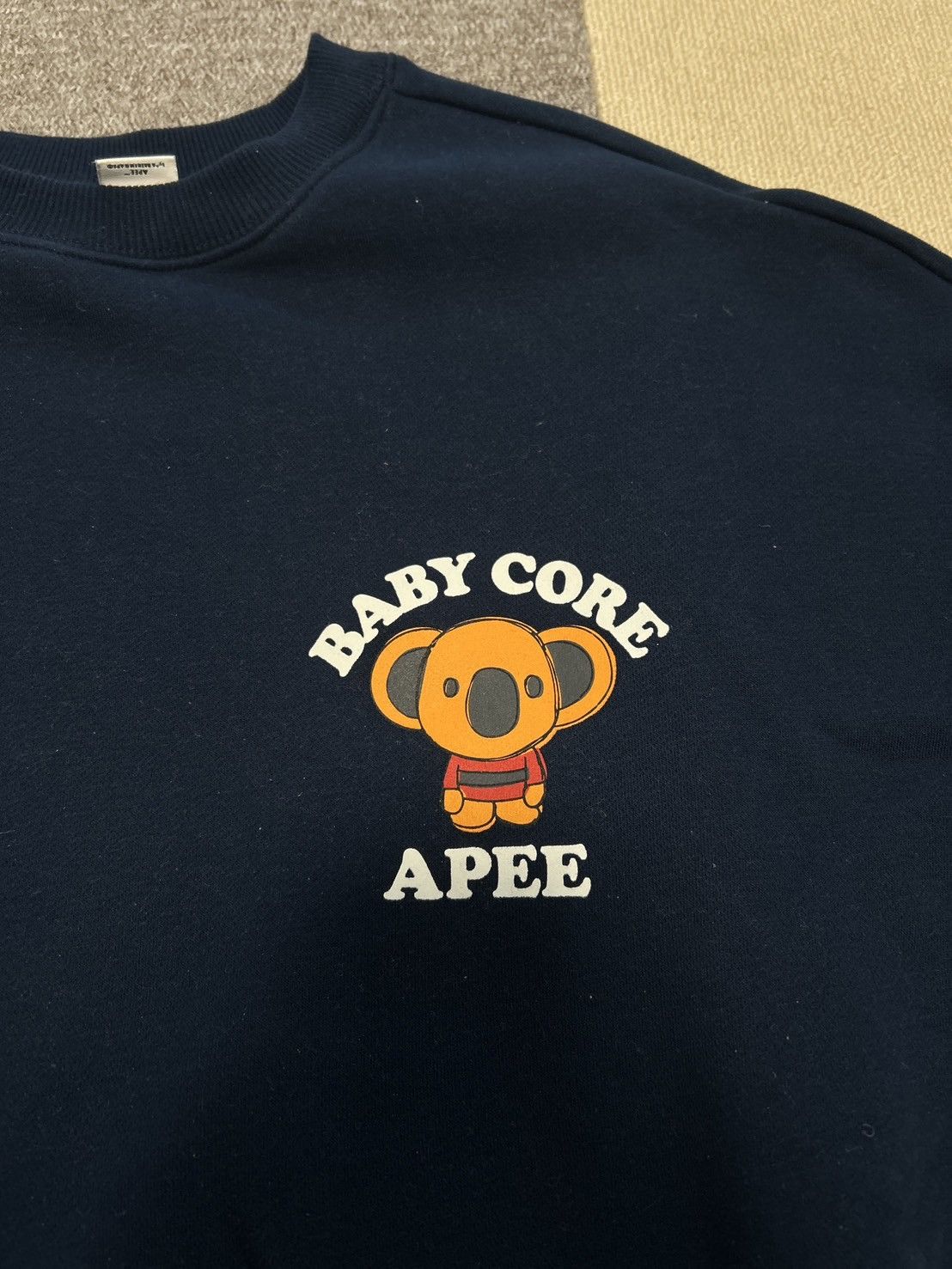 Bape Bape APEE BABY Koala Navy Sweatshirts NEW Size US L / EU 52-54 / 3 - 2 Thumbnail