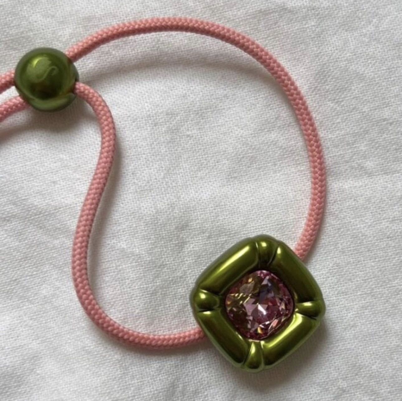 Swarovski Soft Rose & Gem Adjustable Bracelet Size ONE SIZE - 1 Thumbnail