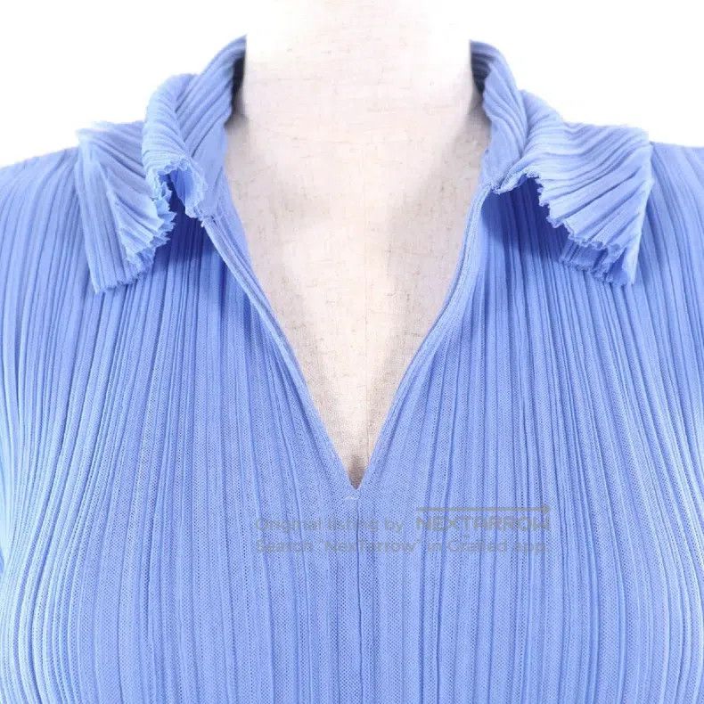 Issey Miyake Issey Miyake Blue Short Sleeve Size M / US 6-8 / IT 42-44 - 4 Thumbnail