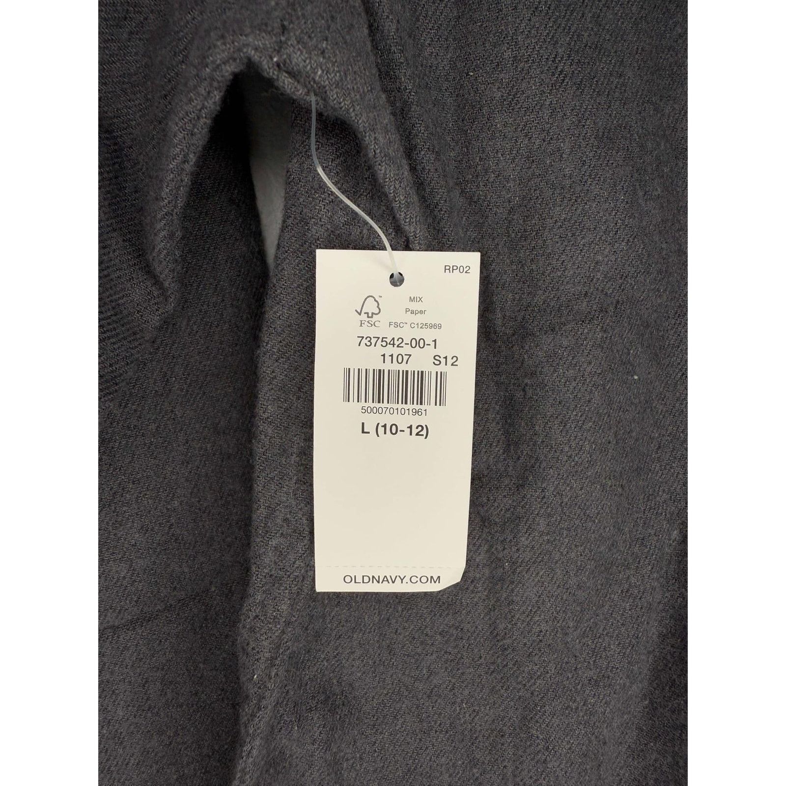 Old Navy NWT Old Navy Built-In Flex Button-Up Shirt Gray L/10-12 Size US L / EU 52-54 / 3 - 6 Thumbnail