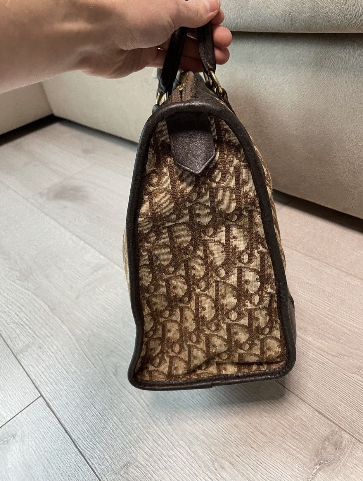 Dior × Vintage Christian Dior 90s vintage travel hand bag Oblique Monogram Size ONE SIZE - 3 Thumbnail